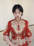 枝己（ZEIMSSMM）秀禾服新娘2024新款情侣装夫妻款结婚礼服中式婚纱古装旗袍敬酒服 520长袖 2XL 实拍图