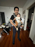 抱抱熊婴儿背带腰凳多功能抱娃神器儿童背婴带可折叠坐凳透气款背婴带 AX15卡尓灰（豪华透气） 实拍图
