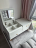 立太飘窗梳妆台卧室简约化妆桌极简小户型迷你网红多功能翻盖化妆台 80CM 暖白色【智能三色镜】 实拍图