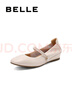 百丽（Belle）浅口玛丽珍鞋女商场同款舒适柔软妈妈单鞋B5S1DCQ4 米白 35 (225mm) 实拍图