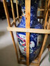 垚罄 陶瓷粉彩落地大花瓶客厅工艺品摆件花艺 1米大花瓶酒店企业 童子闹春图 蓝款  90cm单根 配底座 实拍图