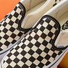 VANS范斯童鞋官方 Slip-On棋盘格亲子款舒适一脚蹬中大童帆布鞋 黑白棋盘格 33码 实测内长20.8cm 实拍图