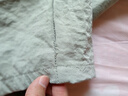 真维斯短袖衬衫男夏季薄款透气日系简约休闲半袖上衣潮牌宽松五分袖外套 浅绿色【男女同款】 2XL (建议155-175斤) 实拍图