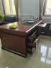 中泰（jongtay）中式办公桌胡桃木皮老板桌2.2米 总裁经理油漆大班台含副柜 晒单实拍图