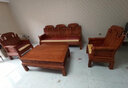梨舍 红木家具非洲花梨（学名：刺猬紫檀）沙发 实木沙发 如意象头沙发 中式客厅家具 象头沙发113六件套 实拍图