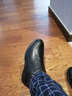 老人头棉鞋男冬季新款真皮加绒保暖雪地靴男士中老年爸爸皮靴子马丁靴男 黑色 39 【皮鞋尺码，可咨询客服】 实拍图