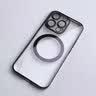 卡莱澳 【不易发黄】苹果15pro手机壳iphone15Pro电镀磁吸保护套带镜头膜全包超薄防摔壳 黑色 实拍图