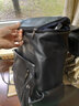 WILLIAMPOLO保罗POLO双肩包男士学生书包大容量PU软皮背包出差旅行通勤电脑包 POLO197163-黑色 实拍图