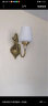 慕庭全铜玉石壁灯美式客厅过道灯简约欧式床头壁灯复古楼梯墙壁灯灯具 1855单头 实拍图