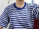 迷彩故事0夏季7海魂衫短袖体能服训练服夏蓝白条纹T恤男海魂衫体能服套装 海魂衫套装【上衣+裤子】 175/104-108 实拍图