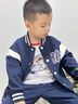 真维斯（Jeanswest）男童春秋外套儿童2026新款学院风拼接棒球服男大童春装时尚夹克衫 藏蓝/快乐生活K+太空骑行 160 实拍图