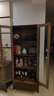 沃木 实木酒柜酒架 家用装饰柜 新中式玻璃酒柜 落地间厅柜书架 酒柜（胡桃色）【FS-1203】 0.8米 实拍图