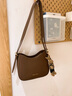 viney牛皮马鞍包包女包新款斜挎包品牌单肩生日礼物送女友老婆 【咖色】高级感实用腋下包 轻奢百搭时尚休闲水桶包 实拍图