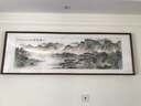 艺仁天客厅装饰画办公室字画沙发背景墙画挂画山水画国画靠山图字画壁画 一帆风顺 装裱高68*宽188cm黑檀木圆角画框 实拍图