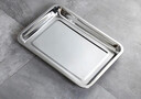 雅跃加厚不锈钢托盘长方形浅盘烤鱼盘装龙虾盘子酒店蒸箱蒸饭端菜托盘 无磁(36*27)特厚深盘 实拍图