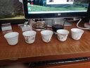 白瓷品茗杯单杯羊脂玉小茶杯陶瓷功夫茶杯套装高档描金主人杯小号 菊花描金品茗杯1只 实拍图