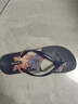 黑玛（Hotmarzz）人字拖女防滑防臭2024印花情侣款拖鞋女士夏季防滑夹脚沙滩拖鞋 0764-深蓝色 39 (253mm) 实拍图