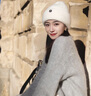CHALL KITTY女士毛线帽冬季加厚保暖防寒护耳针织包头帽子2025新款送女友老婆 奶白色-高端品牌礼盒装高级感 晒单实拍图