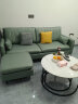 锦巢沙发小户型布艺沙发北欧客厅懒人免拆洗科技布组合沙发XH-960 豆沙绿（科技布） 三人位【210CM】+脚踏+茶几 实拍图