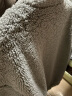 COCOBELLA时尚立领颗粒绒休闲短外套女加厚保暖毛绒夹克SC33 灰色 S 晒单实拍图