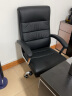 紫木林 电脑椅家用办公桌椅子 老板椅办公室座椅大气升降转椅 时尚会议椅职员椅子 人体工学座椅 品质PU皮-黑色滑轮款 实拍图