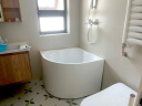 艾吉诺 三角扇形浴缸家用小户型mini 深泡成人日式迷你 淋浴一体移动 空缸(不含龙头) 约0.9米 晒单实拍图