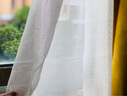 伊帘坊 加厚仿棉麻亚麻窗帘成品透光窗纱布纯色现代简约卧室客厅窗帘窗纱定制 挂钩款式一米要几米拍几件 实拍图