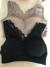 俞兆林内衣女学生聚拢性感蕾丝美背裹胸带胸垫无钢圈背心式文胸睡眠胸罩  V领蕾丝WX 黑色1件 均码 （80-135斤） 实拍图