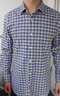杉杉【纯棉磨毛】格子衬衫男长袖中老年商务休闲衬衣 蓝棕格 40 实拍图