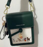 CLEVER & KETCH轻奢女包包新款2023单肩包斜挎包刺绣迷你小挎包手机包生日礼物 绿色 实拍图