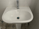 桂松洗手盆立柱盆家用洗手池洗脸盆一体式陶瓷洗脸池卫生间台盆小户型 下水配件E款【54*42】高 80cm 实拍图