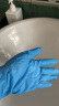 爱马斯（AMMEX）一次性蓝色丁腈手套清洁耐用防护卫生化学实验结实餐饮食品加工 中号M 实拍图