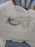雅鹿短袖t恤男纯棉夏季新款休闲运动青少年学生宽松大码宽肩男士T恤衫 白/月亮鱼 2XL （重155-170斤高175-180） 实拍图