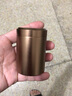 灿智钛合金小号茶叶罐茶盒茶罐金属迷你便携旅行不锈钢密封茶叶包装盒 咖啡色(4.5*6.5cm) 迷你款 实拍图