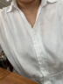 陆际（LUJI）百搭衬衫 香港潮牌法式收腰裙摆衬衫女夏2021新款韩版冰丝荷叶边上衣娃娃衫薄款 白色 均码 晒单实拍图