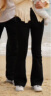 真维斯（Jeanswest）牛仔裤女微喇2026夏季小个子高腰显瘦马蹄喇叭女裤子黑色M 实拍图