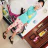 艾舞戈 少儿拉丁舞鞋女童成人中跟广场舞演出儿童跳舞鞋软底练功鞋 黑+金-打结款 30 实拍图