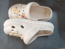 贞喜气可爱洞洞鞋女防滑外穿踩屎感拖鞋居家运动舒适软底包头凉鞋沙滩鞋 米白色【奶酪面包】 36-37 实拍图
