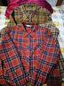 横行道新款春秋装复古格子长袖衬衫休闲宽松外套2026棉衬衣显瘦女装 红格 4XL 实拍图