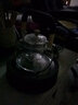 正扬电陶炉煮茶器玻璃烧水壶功夫茶具套装家用煮茶炉养生泡茶壶电茶炉 简易黑+藤编（900提壶） 实拍图