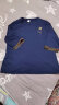 啄木鸟（TUCANO）纯棉七分袖t恤女夏新款韩版宽松大尺码遮肚子打底衫中袖上衣 蓝色 2XL 晒单实拍图
