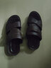 蜻蜓牌 凉鞋男真皮夏季新款男士防滑沙滩鞋男外穿头层牛皮凉拖鞋男两用 黑色 43 实拍图