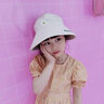SOMUBAY 儿童帽子夏防晒无顶帽遮阳帽宝宝大帽檐小童无顶帽男女童太阳帽 DYM-1625菊花款-米色 2-10岁  超大帽檐 实拍图