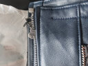 比菲力（BEVERRY）头层真皮皮衣男海宁绵羊皮2020春夏款外套修身韩版男士机车皮夹克 宝蓝色 175(XL) 晒单实拍图