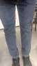 真维斯（Jeanswest）王一博代言牛仔裤男夏季薄款天丝舒适修身直筒高端潮牌休闲裤子男 黑灰【天丝春款】 36 码(2尺8) 实拍图