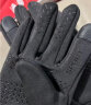 yaphtes冬季手套麂皮绒男女保暖触屏户外骑行跑步开车防风加绒手套 黑色 实拍图