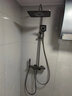 阿牧（AMOO） 花洒枪灰色数显恒温钢琴按键四挡淋浴花洒套装增压喷淋莲蓬头 方形枪灰数显恒温版 实拍图