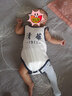 婧麒清华北大婴儿衣服夏季薄款包屁衣纯棉宝宝三角连体衣夏装两件装 背心-清华【蓝色+红色】 66cm 实拍图