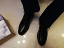 七匹狼皮鞋男内增高商务休闲鞋头层牛皮正装鞋真皮系带休闲鞋子男士婚鞋 黑色（四季款） 41 实拍图