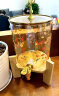 忆壶茶（YI HU TEA）冷水壶家用玻璃带龙头加厚大容量饮料桶耐高温果汁桶热水桶凉水壶 带龙头饮料桶+竹底座 3.6L 晒单实拍图